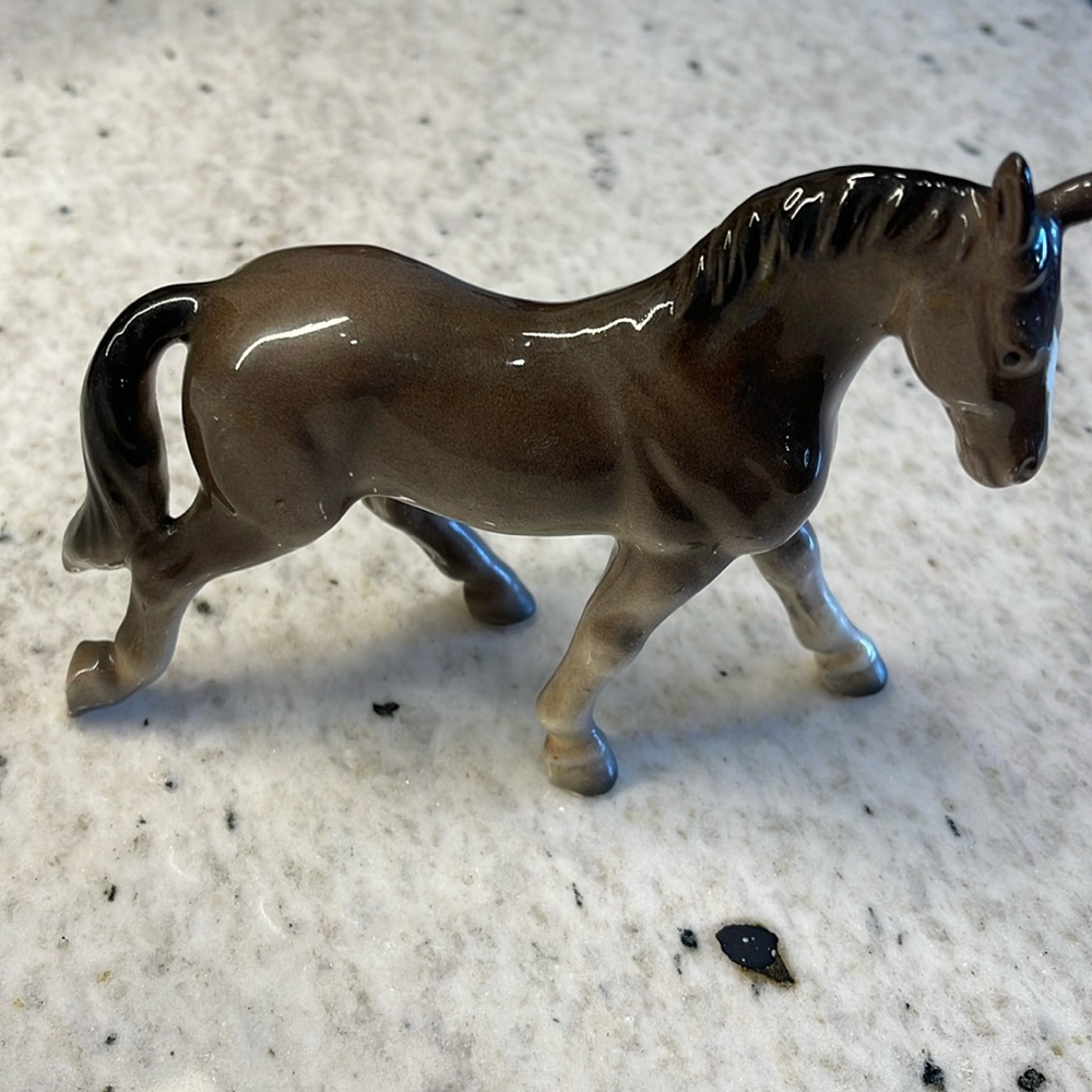 Japanese Vintage Porcelain Horse Figurine